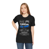 Exotic Blue Supercar Roadster Blueprint Art Unisex Heavy Cotton Tee Premium Streetwear Car Enthusiast Gift Performance Inspired Design Shirt