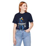 Cosmic Catalyst Unisex Jersey Short Sleeve Tee Graphic T-Shirt Futuristic Sci Fi Space Astronaut Cyberpunk Streetwear Bold Galaxy Design Alpha Mindset Fashion