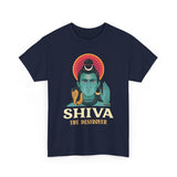 Lord Shiva The Destroyer Unisex Graphic T Shirt Mahadev Mahakal Devotional Hindu Spiritual Cotton Tee Trishul Rudraksha Temple Festival Wear India