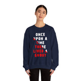 Unisex Once Upon A Time There Lived A Ghost Crewneck Sweatshirt Horror Graphic Pullover Spooky Paranormal Gothic Halloween Inspired Scary Storytelling