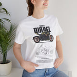 Ducati Inspired Power Cruiser Motorcycle Graphic Unisex Heavy Cotton Tee Premium Streetwear T Shirt for Riders Bikers Enthusiasts and Everyday Wear