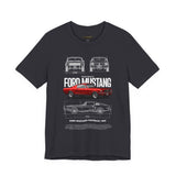 Ford Mustang Classic 1965 Fastback Muscle Car Illustration Unisex Heavy Cotton Tee Retro Collector Streetwear Gift Shirt