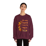 Unisex Ho’oponopono Sunflower Crewneck Sweatshirt Heavy Blend Pullover Healing Affirmation Spiritual Gratitude Mindfulness Positive Energy Apparel