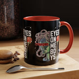 Eyes On Me Boys Medusa Accent Coffee Mug 11oz 15oz Mythological Streetwear Bold Empowerment Design Perfect Gift for Coffee Lovers Friends Birthdays Daily Motivation