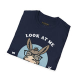 Laughing Donkey Fun Cartoon Unisex Heavy Cotton Tee Bold Humor Streetwear Trendy Graphic Shirt Perfect Gift for Friends Birthdays Casual Wear