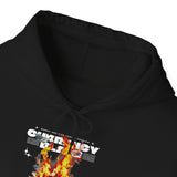 Currency Blaze Burning Money Graphic Unisex Heavy Blend Hooded Sweatshirt Bold Streetwear Flame Cash Statement Gothic Urban Hoodie