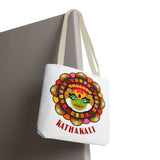 Kathakali Tote Bag Kerala Traditional Dance Art Canvas Bag Indian Culture Onam Festival Malayalam Heritage Ethnic Graphic Reusable Shopping Bag