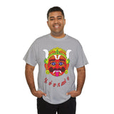 Poochandi Drishti Bommai Tamil T Shirt Traditional Evil Eye Protection Graphic Tee South Indian Folk Art Dhrishti Mask Cultural Festival Streetwear Unisex Cotton Spiritual Apparel