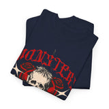 Monsters Skull Guardians Gothic Horror Unisex Heavy Cotton Tee Dark Graphic Halloween Streetwear Bold Vintage Skull T Shirt