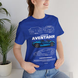 Blue Supercar Roadster Inspired Side Profile Art Unisex Tee Luxury Performance Streetwear Graphic Shirt