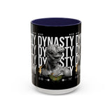 Dynasty Accent Coffee Mug 11oz 15oz Black Ceramic Mug with Roman Statue Bust and Butterfly Artwork for History Lovers and Modern Art Fans