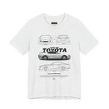 Toyota Supra Blueprint MK4 Japanese Sports Coupe Inspired Graphic T Shirt JDM Performance Streetwear Racing Culture Automotive Art Unisex Tee