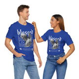 Blessed Angel Statue Graphic Unisex Jersey Short Sleeve Tee Gothic Streetwear Aesthetic Spiritual Bold Artistic Fashion T Shirt