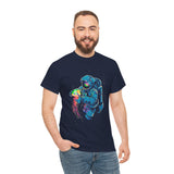 Galactic Dream Astronaut Neon Art Unisex Heavy Cotton Tee Bold Cosmic Streetwear Graphic T Shirt Vibrant Space Design Comfortable Classic Fit Everyday Wear Perfect Gift for Sci Fi Lovers and Creative...