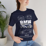Blue Track Ready Performance Coupe Artwork Unisex Heavy Cotton Tee High Speed Racing Inspired Streetwear Graphic Shirt For Car Enthusiasts And Motorsport Art Fans