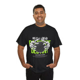 Destiny Fearless Pursuit of Happiness Unisex Heavy Cotton Tee Gothic Skeleton Hands Globe Graphic Streetwear Bold Motivational T Shirt