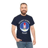 Rocket Science Rocks Unisex Heavy Cotton Tee Space Exploration T Shirt Astronomy STEM Education Science Lover Gift Astronaut Geek Nerd Graphic Top