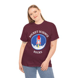 Rocket Science Rocks Unisex Heavy Cotton Tee Space Exploration T Shirt Astronomy STEM Education Science Lover Gift Astronaut Geek Nerd Graphic Top