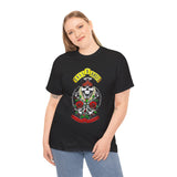 Rock Skull Roses Unisex Heavy Cotton Tee Vintage Rebel Art Bold Graphic Streetwear Inspired By Wild Freedom Music Culture Perfect For Festivals Concerts And Everyday Edge