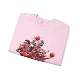 Legends On Court Unisex Heavy Blend Crewneck Sweatshirt Basketball Streetwear Athletic Graphic Pullover Bold Sports Design Perfect Gift For Gym Lovers Urban Fashion Festivals And Basketball Fans