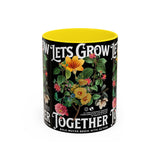 Heart Flower Accent Coffee Mug Bold Anatomical Heart Floral Design Motivational Ceramic Cup Empowering Symbol of Love Strength and Vitality Perfect Gift for Coffee Lovers Friends Birthdays Office Desk and Cozy Tea Moments