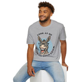 Laughing Donkey Fun Cartoon Unisex Heavy Cotton Tee Bold Humor Streetwear Trendy Graphic Shirt Perfect Gift for Friends Birthdays Casual Wear
