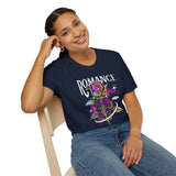 Romance Rose Graphic Unisex Softstyle T Shirt Black Tee Aesthetic Gothic Love Inspired Streetwear Fashion Bold Artistic Outfit