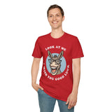 Laughing Donkey Fun Cartoon Unisex Heavy Cotton Tee Bold Humor Streetwear Trendy Graphic Shirt Perfect Gift for Friends Birthdays Casual Wear