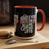 Eyes On Me Boys Medusa Accent Coffee Mug 11oz 15oz Mythological Streetwear Bold Empowerment Design Perfect Gift for Coffee Lovers Friends Birthdays Daily Motivation