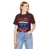 Aventador Blue Hypercar Blueprint Unisex Heavy Cotton Tee High Performance Streetwear Design for Car Enthusiasts Racers and Speed Lovers
