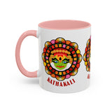 Kathakali Accent Coffee Mug 11oz 15oz Kerala India Classical Dance Art Face Ceramic Cup Cultural Heritage South Indian Folk Design Traditional Festival Gift