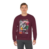 Freedom Snake And Rose Crewneck Comfortable Unisex Sweatshirt Motivational Streetwear Bold Floral Empowerment Design For Resilience And Strength Perfect Gift For Friends Birthdays Cozy Days Casual Wear