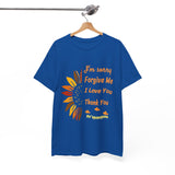 Unisex Ho’oponopono Sunflower T Shirt Healing Affirmation Tee Spiritual Gratitude Mindfulness Inspired Positive Energy Heavy Cotton Graphic Top