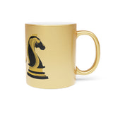 Tate Night Logo TopG (Silver\Gold) Metallic Ceramic Mug Luxury Coffee Tea Cup Motivational Hustler Entrepreneur Mindset Gift