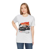 Black Widebody Turbo Racing Car Graphic Unisex Heavy Cotton Tee Streetwear Speed Culture Shirt for Car Enthusiasts