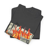 Money Is Not Just Currency Burning Dollar Graphic Unisex Heavy Cotton Tee Hustler Streetwear Motivational Cash Fire Design