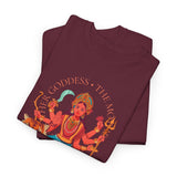 Goddess The Mother Durga T Shirt Divine Shakti Devi Maa Graphic Tee Navratri Durga Puja Festival Wear Hindu Spiritual Devotional Unisex Cotton Casual Streetwear Gift For Devotees