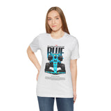 Blue Formula Race Car Graphic Unisex Heavy Cotton Tee High Speed Streetwear for Motorsport Fans and Racing Lifestyle Enthusiasts