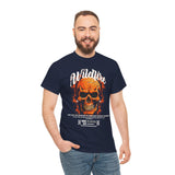 Wildfire Skull Flames Unisex Heavy Cotton Tee Gothic Inferno Graphic Bold Streetwear Motivational Statement T Shirt