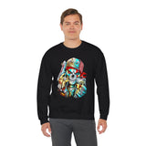 Skeleton Hustler Unisex Sweatshirt Bold Streetwear Graphic For Fearless Dreamers, Hustlers, And Alpha Creators