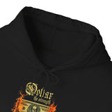 Dollar The Strength Burning Money Legacy Unisex Heavy Blend Hooded Sweatshirt Gothic Flames Graphic Bold Motivational Streetwear Hoodie