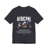 African Twin Adventure Motorcycle Graphic Tee Off Road Touring Bike T Shirt For Riders Explorers Long Distance Travel Motorsport Streetwear Gift