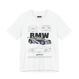 Blue Track Ready Performance Coupe Artwork Unisex Heavy Cotton Tee High Speed Racing Inspired Streetwear Graphic Shirt For Car Enthusiasts And Motorsport Art Fans