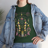 Anubis Balance God Unisex Heavy Cotton Tee Egyptian Mythology Streetwear Graphic T Shirt Bold Cosmic Art Design For Men And Women Perfect For Festivals Spiritual Wear And Fashion Lovers