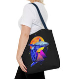 Ballena Cosmic Whale Art Eco Tote Bag Vibrant Geometric Ocean Design Durable Canvas Reusable Shopping Bag Premium Artistic Streetwear Accessory Perfect Gift for Nature Lovers Dreamers and Creative Thinkers
