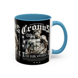 Cronus The Dark Sovereign Accent Coffee Mug 11oz 15oz Greek Mythology Statue Graphic Gothic Streetwear Bold Artistic Ceramic Cup