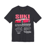 Pink Custom Roadster Blueprint Art Unisex Heavy Cotton Tee Retro Tuner Inspired Streetwear Graphic Shirt for Car Lovers and Daily Casual Wear