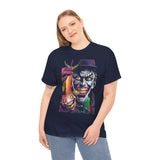 Jocker Sinister Grin Unisex Heavy Cotton Tee Gothic Streetwear Bold Horror Art Design Dark Psychological Graphic Shirt For Fearless Souls And Creative Collectors
