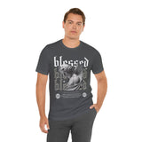 Blessed Angel Statue Graphic Unisex Jersey Short Sleeve Tee Gothic Streetwear Aesthetic Spiritual Bold Artistic Fashion T Shirt