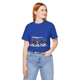 Formula 1 High Performance Triple Racing Machines Unisex Heavy Cotton Tee Dynamic Motorsport Inspired Streetwear Graphic Shirt for Speed Lovers and Premium Casual Style